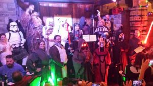 il Troubadore and the Wookiee Cellist at the Dublin Pub Star Wars Episode VII Movie Release Party 2015
